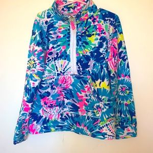 Girls half zip popover